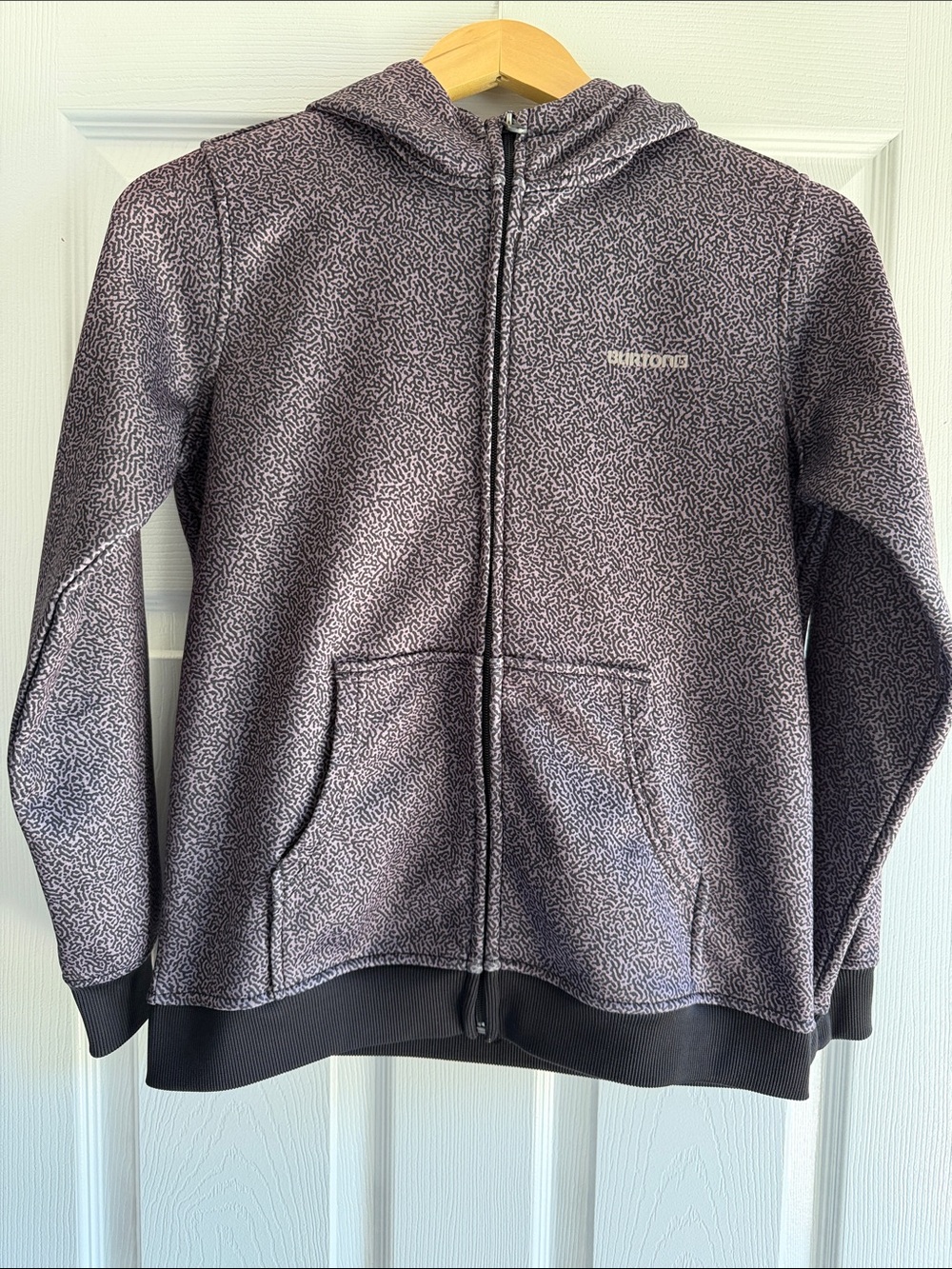 Burton Purple Patterned Full-Zip Hoodie